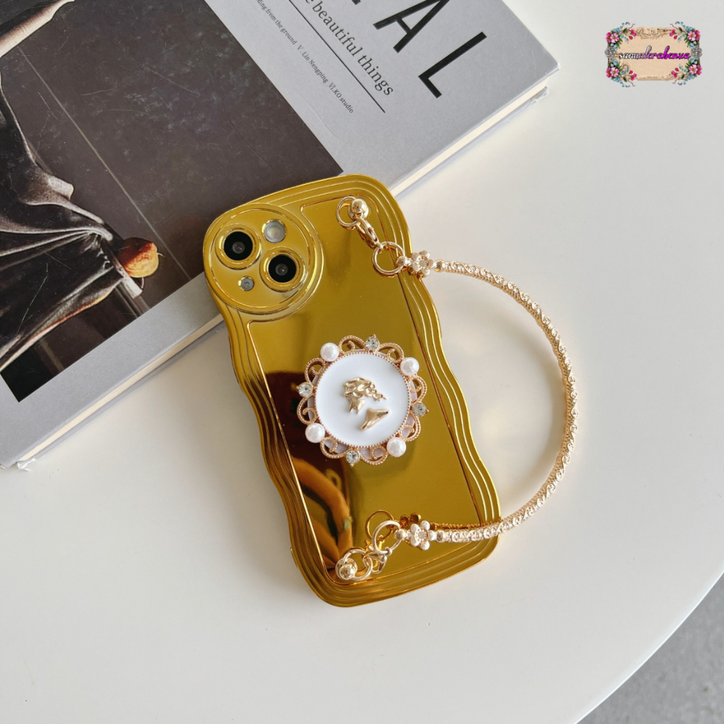 CASE WAVE MODEL TAS JINJING POPSOCKET 3D STAND GOLD FOR OPPO A16 A17 A17K A5 A9 2020 A57 2022 A77S A3S A5 A5S A7 A11K A12 A31 A8 A71 A83 SB5584