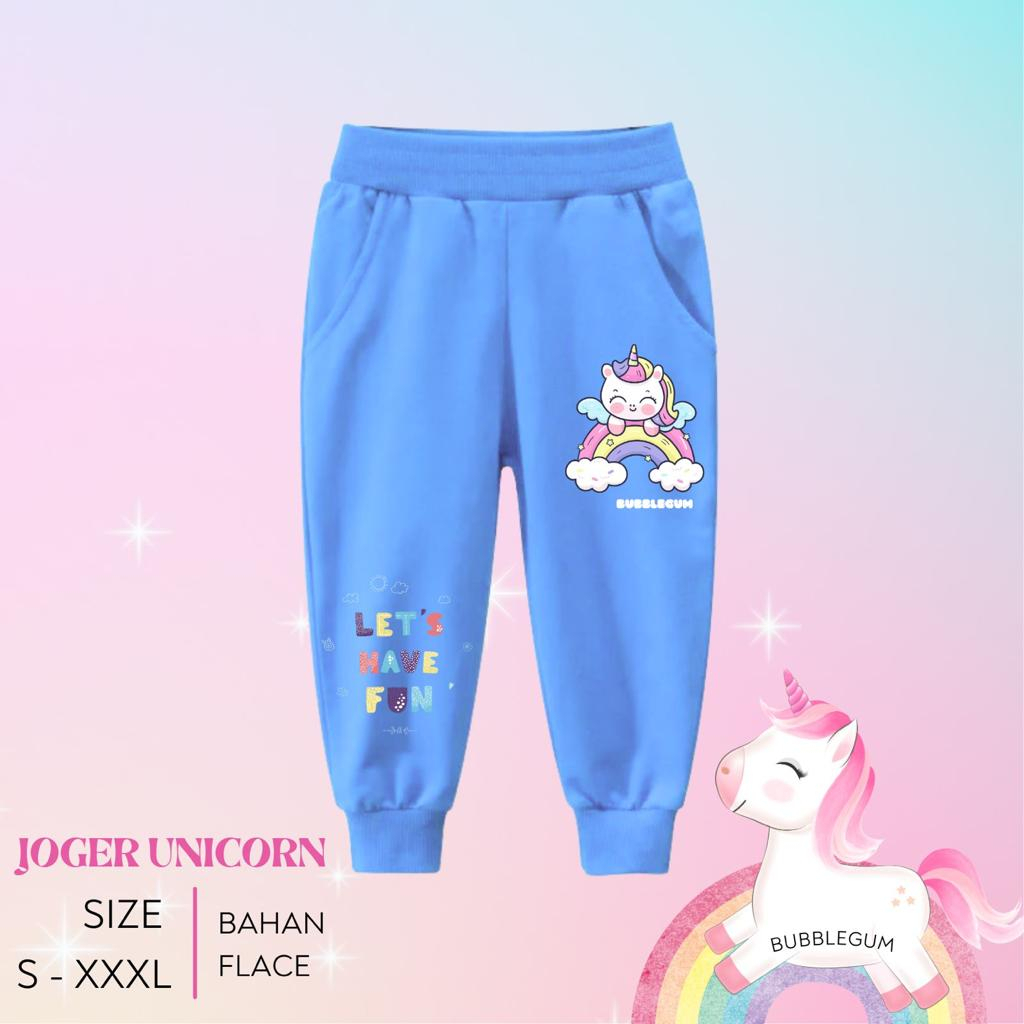 JOGER UNICORN -  Celana Joger Panjang Anak 1-8 Tahun | Celana Joger Anak | Celana Panjang Anak Perempuan