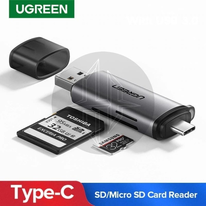 UGREEN Card Reader OTG 2in1 USB Type C USB A 3.0 TF SD Card Reader OTG