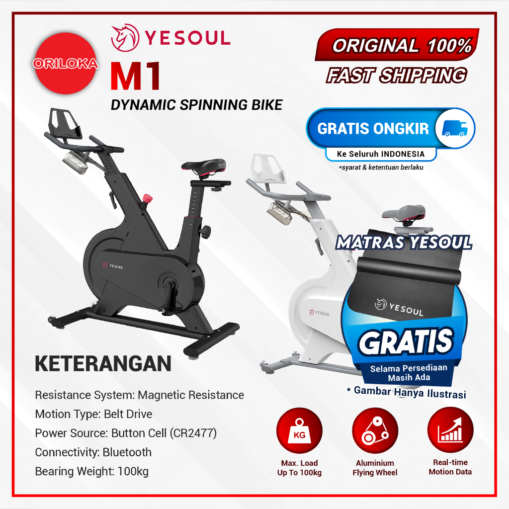 Yesoul M1 Smart Spinning Bike / Sepeda Statis - Garansi Resmi Yesoul