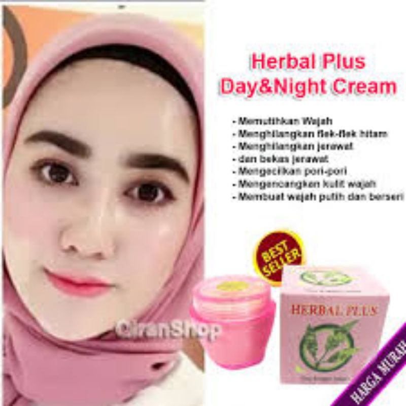 (ORIGINAL) 1 PCS CREAM HERBAL PLUS HOLO DAUN ASLI