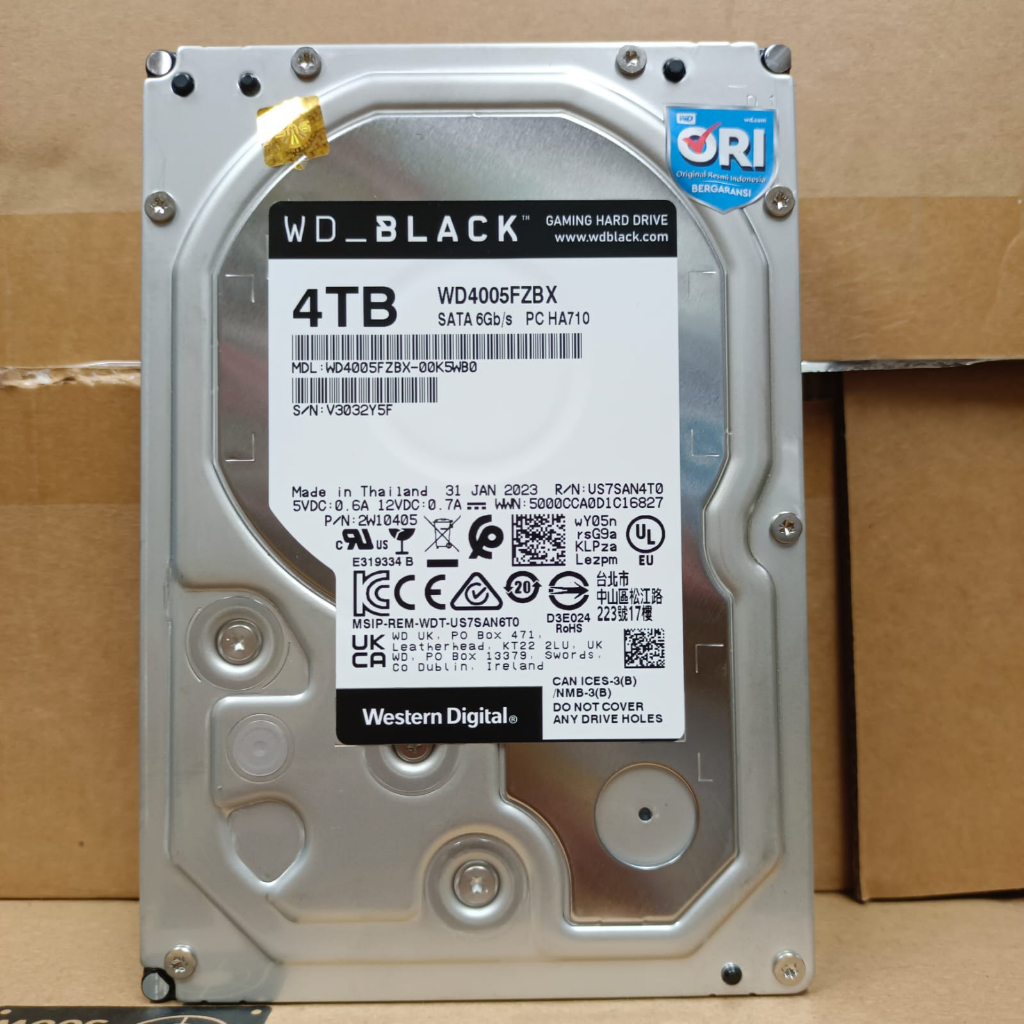 WD 4TB Caviar Black 3.5 inch SATA 3.0 Harddisk