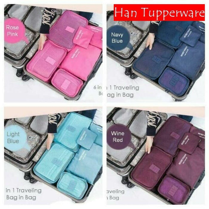 Travel Bag 6 in 1 Secret Pouch 6 in 1