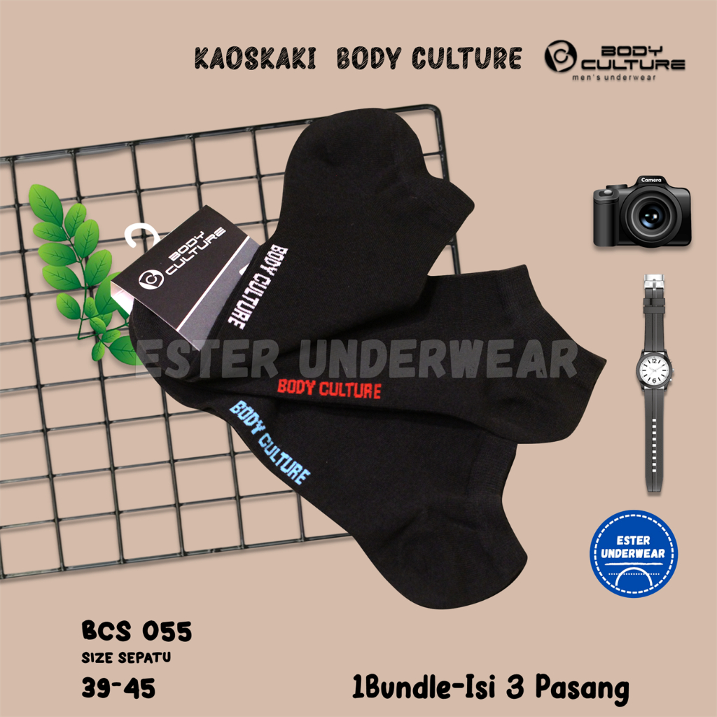 Kaos kaki Ankle Body Culture Liner Sock BCS055 Bundle Isi 3 Pasang