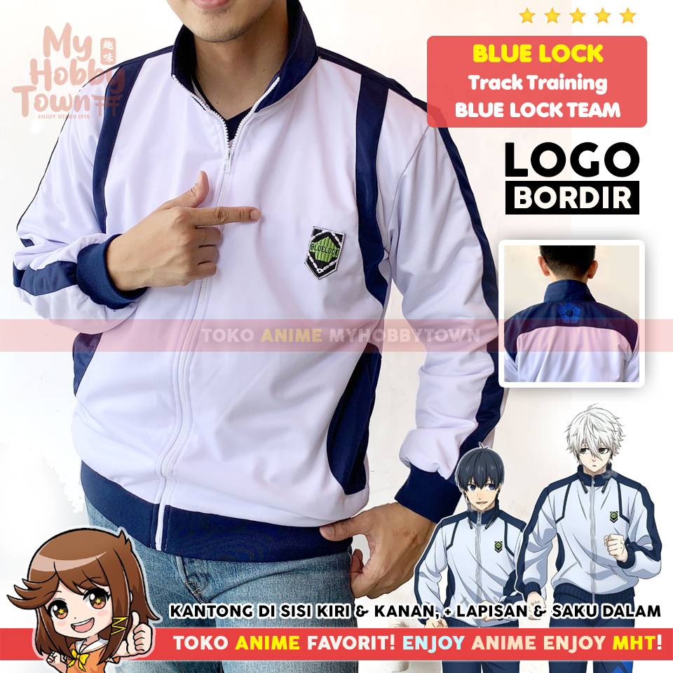 Jaket Tracksuit Trackjacket Cosplay Blue Lock Team Training Isagi Yoichi Bachira Meguru Nagi Seishiro Kunigami Rensuke Hyoma Chigiri