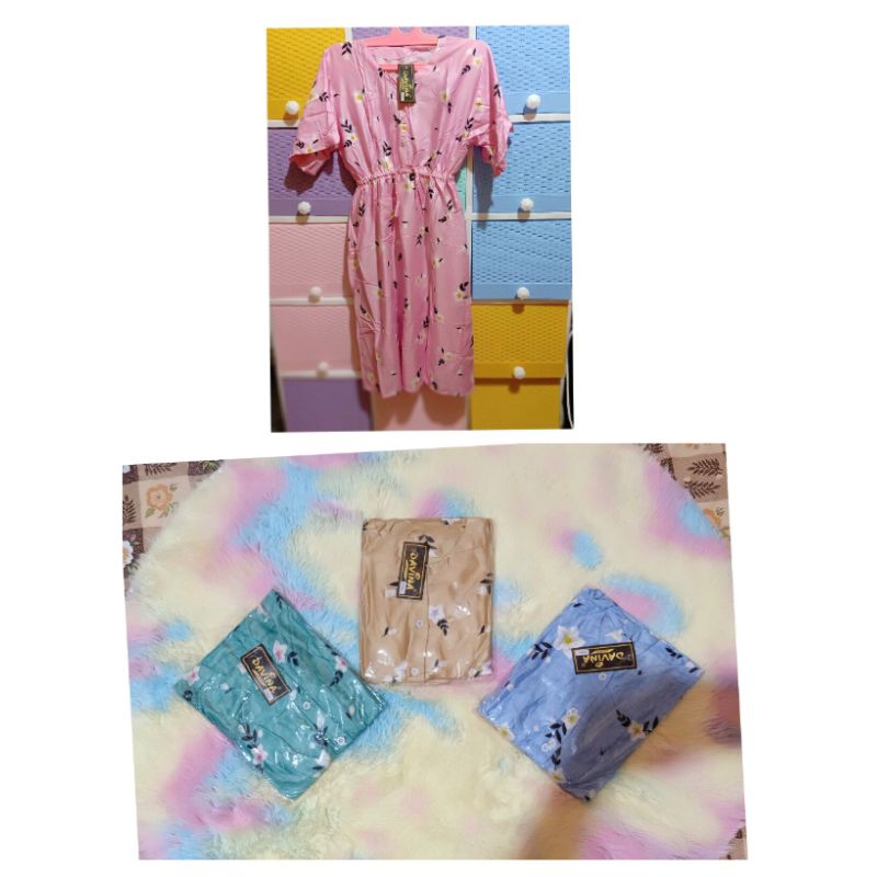 daster motif karet pinggang