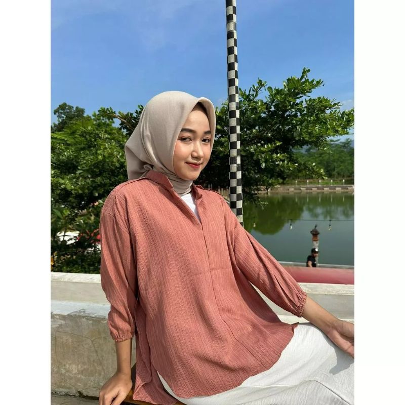 Blouse Bimbo Livia Baby Crush Baju Atasan Wanita Kain Lady Crush