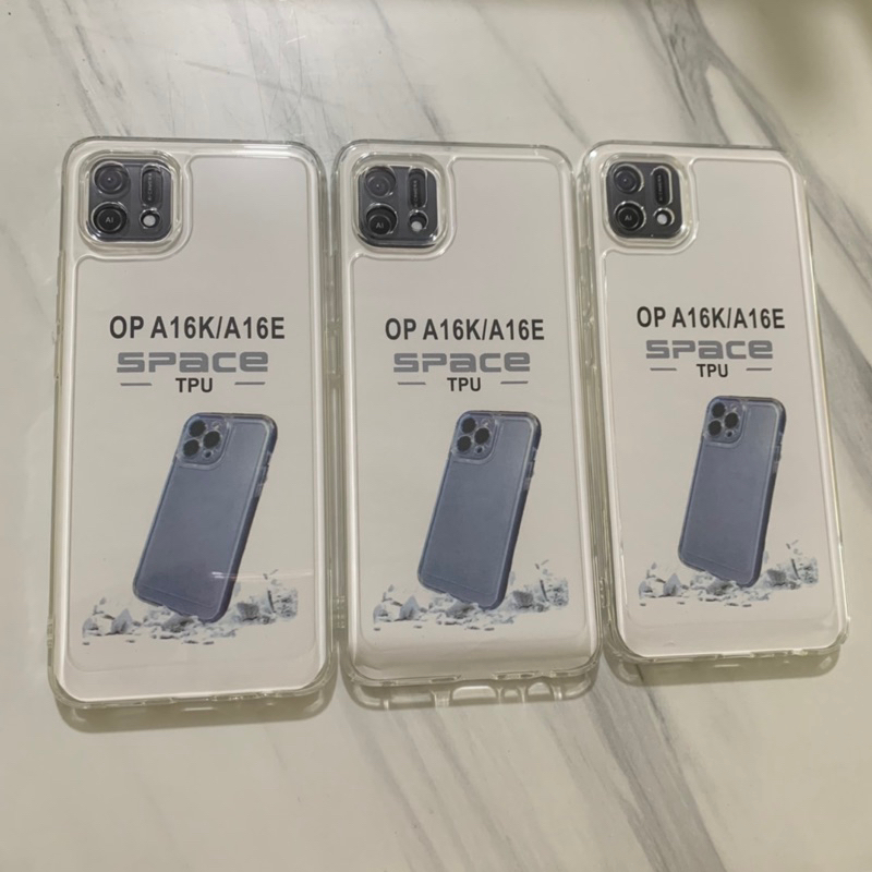 Softcase Oppo A15 A15S Oppo A16 A16S Oppo A16K A16E Oppo A17 A17K - Clear Case Bening Space Tpu - UA