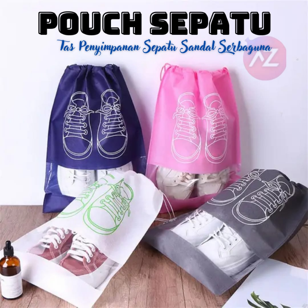 AZ POUCH SERUT PENYIMPANAN SEPATU SANDAL / TAS ORGANIZER TRAVELING SHOES BAG