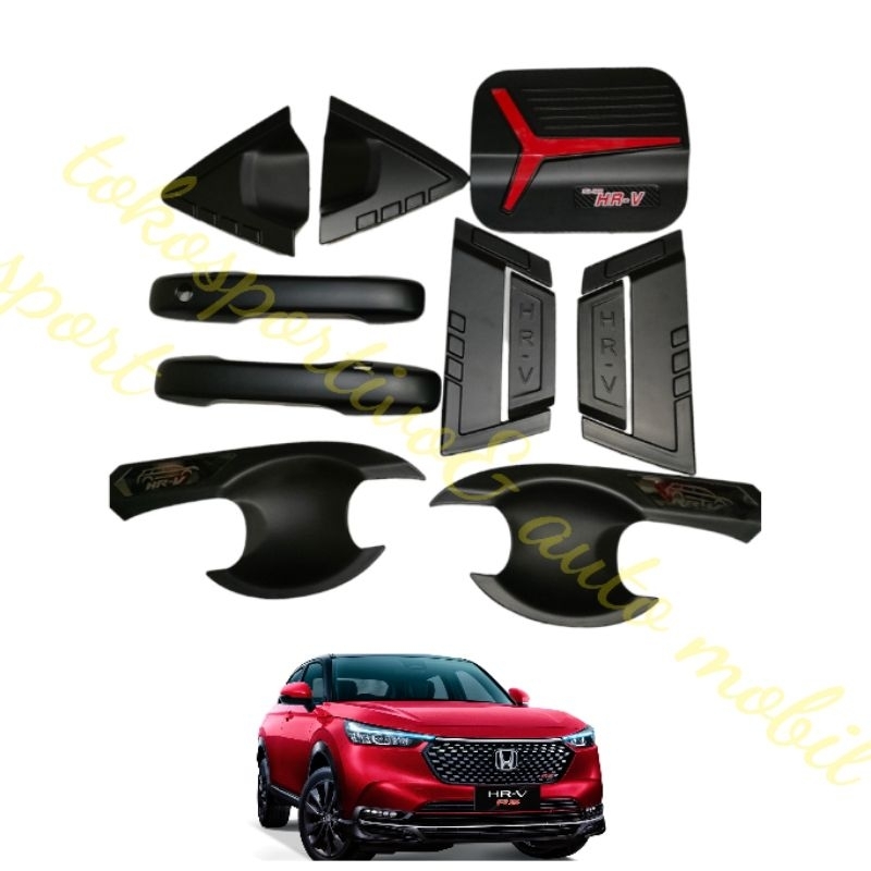 PAKET DOOR HANDLE OUTER TANK COVER HONDA NEW HRV HR-V 2022 HITAM DOFF