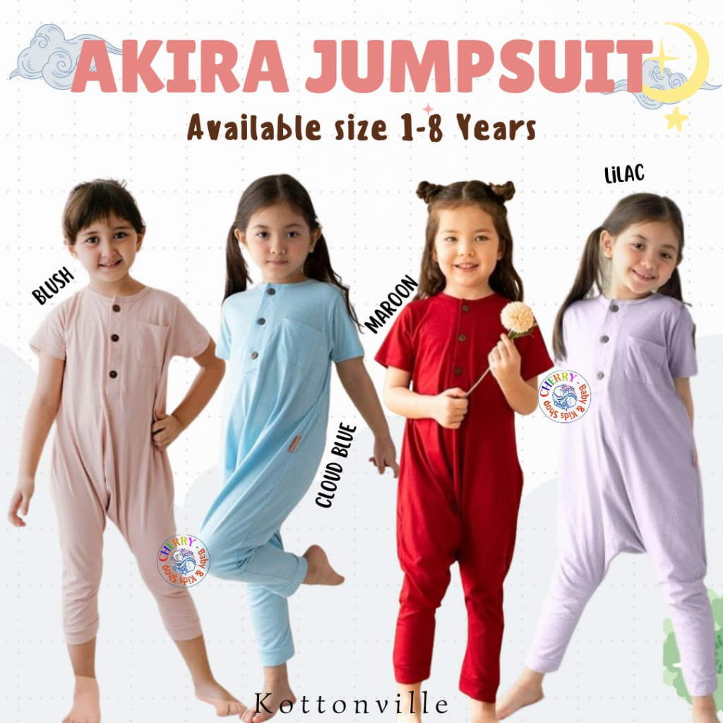 Kottonville Akira Jumpsuit 1-8 Tahun Sleepsuit Oversize Anak CBKS