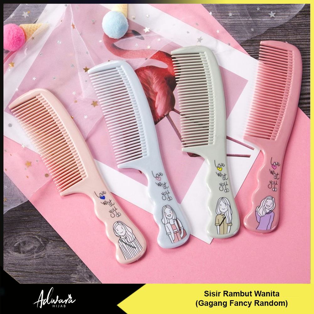 Sisir Rambut Gagang Fancy Motif Karakter (Random)