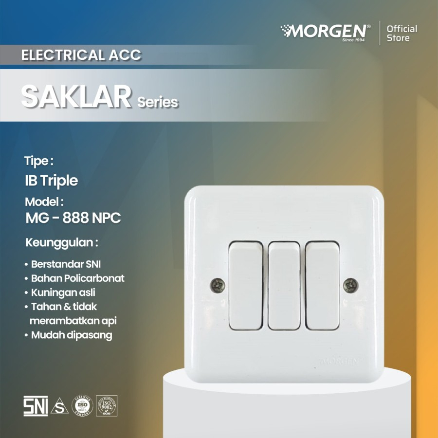 Saklar Stop Kontak Morgen B Series MG 881 882 883 884 885 886 887 888 npc super murah