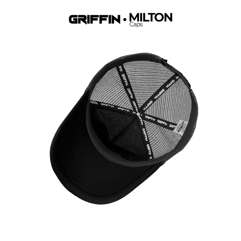 Topi Trucker Pria Keren Sablon Hi-Density Timbul Milton Hitam