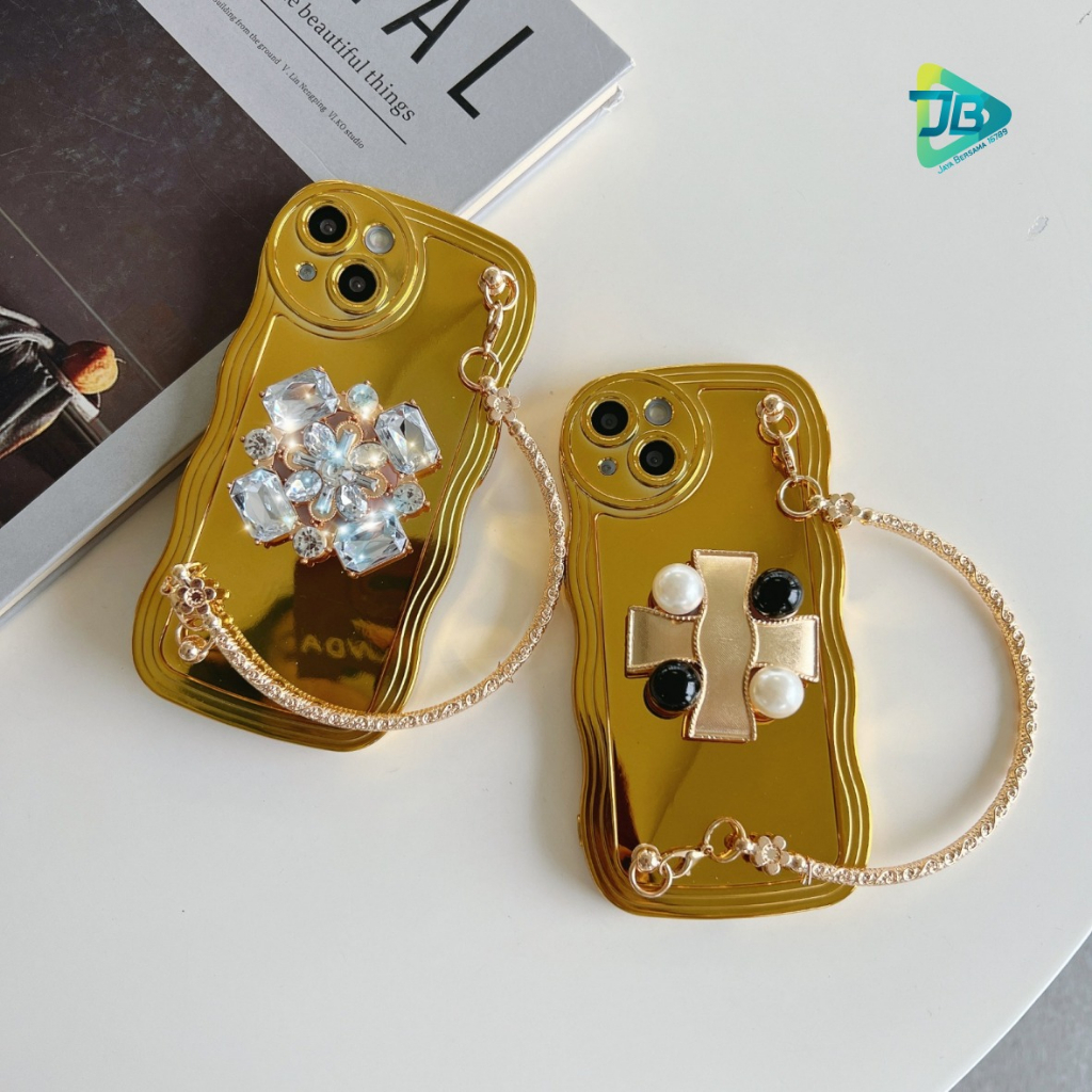 CASE WAVE MODEL TAS JINJING POPSOCKET 3D STAND GOLD FOR OPPO A71 A83 A15 A15S A16 A17 A17K F5 F5 YOUTH F7 F11 F1S A59 JB8941