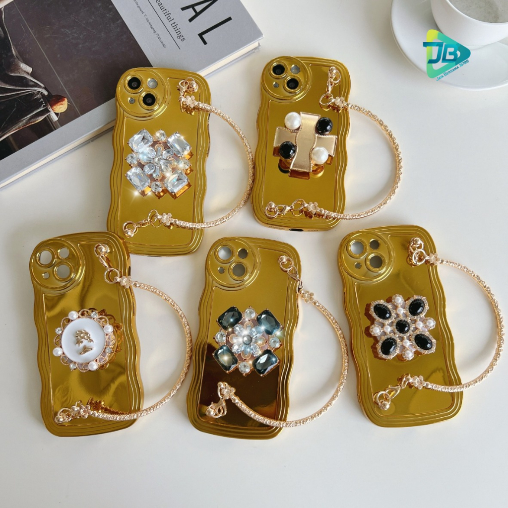 CASE WAVE MODEL TAS JINJING POPSOCKET 3D STAND GOLD FOR REALME C21 C21Y C25Y C31 C33 C35 NARZO 20 50A PRIME JB8943