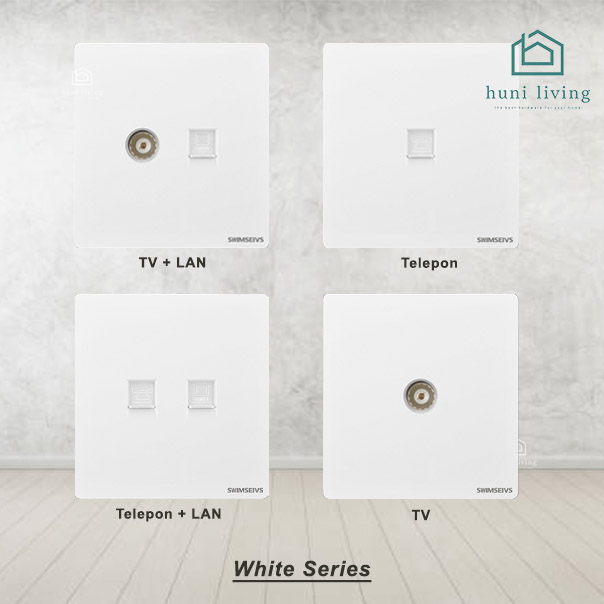 Saklar / Sakelar Lampu Putih White 1/2/3 Gang Electrical Switch 2 Way Engkel Hotel 2 Arah