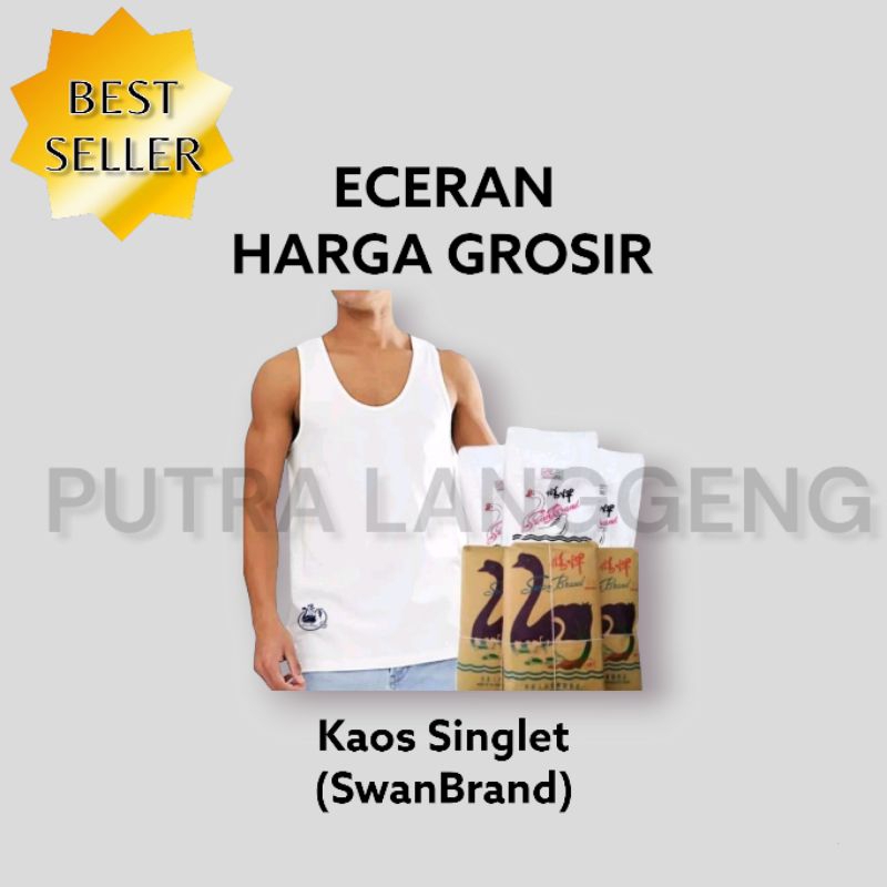 Kaos Dalam Pria Dewasa SINGLET Merk Swan Brand Original