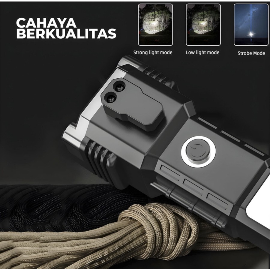 &lt;^ SJA ^&gt; Senter LED Torch Multifungsi Senter Emergency Maghnet 4 Mode Terang 007-3W BISA JADI POWERBANK / SENTER LED TORCH EMERGENCY MAGHNET 4 MODE TERANG 007 - 3W