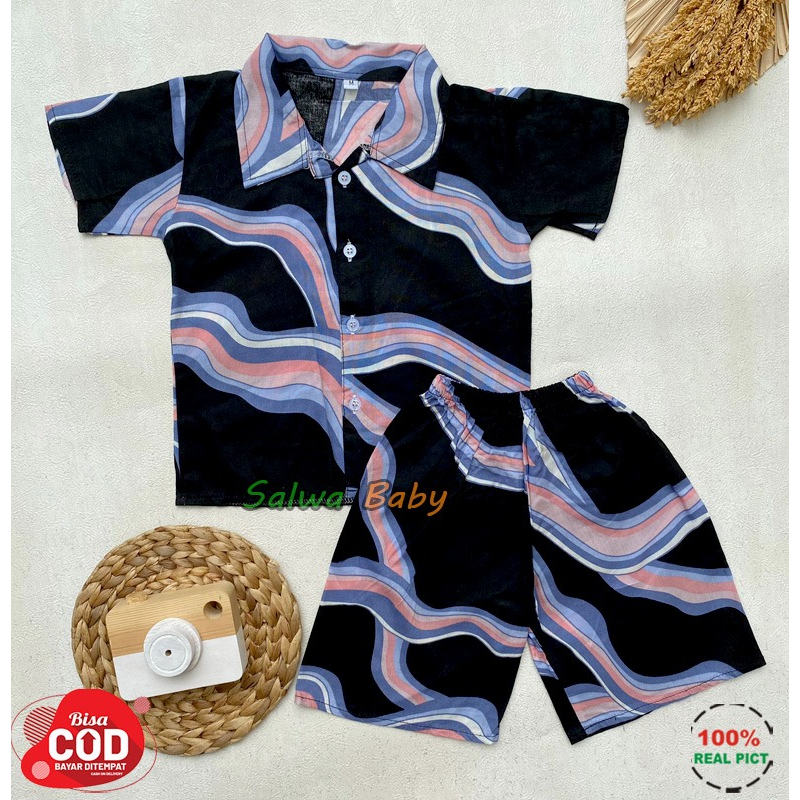 Nanaku Baby - Setelan Baju Bayi Bahan Rayon Usia 3-12 Bulan