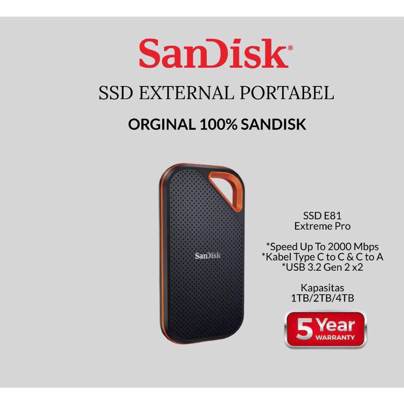 Sandisk Extrame SSD External Read Mac Windows Android SSD External