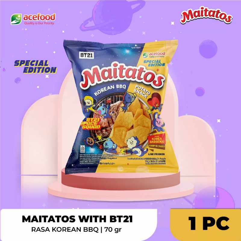 

MAITATOS Potato Snack BT21 Korean Barbeque 55gr