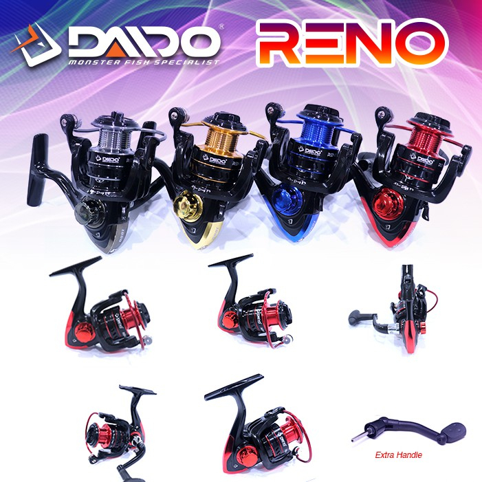 REEL PANCING DAIDO RENO 1000 2000 3000 4000 RIL MURAH BONUS HANDLE