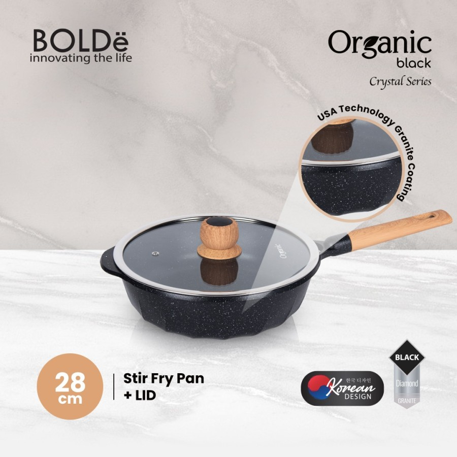 BOLDe Organic Black Crystal Series Set 8 Pcs (Panci Set Anti Lengket)