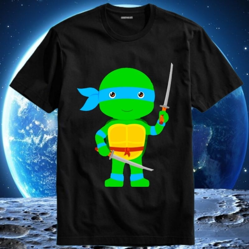 Kaos Baju Tshirt Pria Laki Cowok Cewek Perempuan Unisex Anak Kids Kura Kura Kura-kura Ninja Turtle T