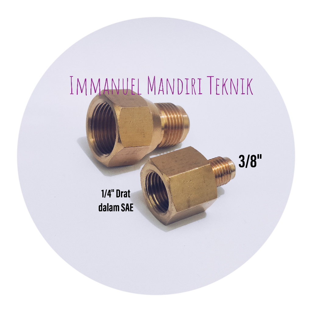 Nepel adaptor AC 1/4 x 3/8 / Sok adaptor AC 1/4 x 3/8