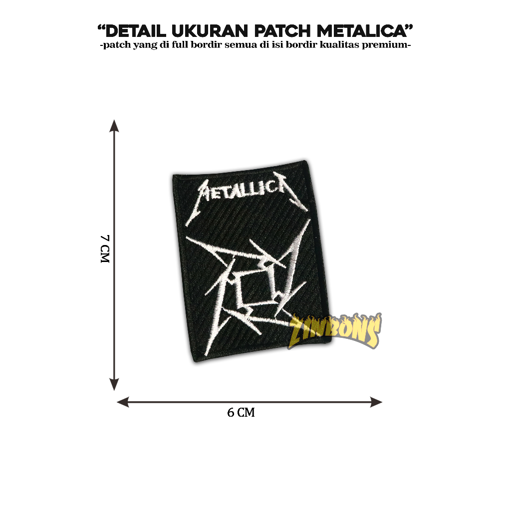 PATCH BORDIR LOGO MUSIK METALICA