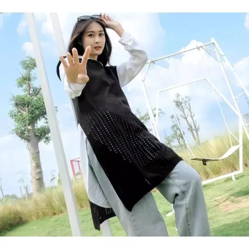 Ruby Tunik Jaring / Rajut Tunik Wanita / Rajut Tunik / Rajut Ruby Tunik / Outer