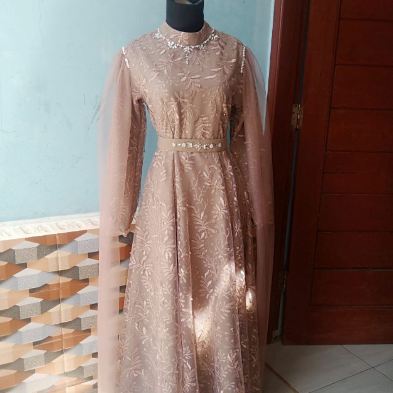 gaun terbaru gaun pesta muslim gaun formal wedding dress gamis muslim gamis kondangan gamis lamaran