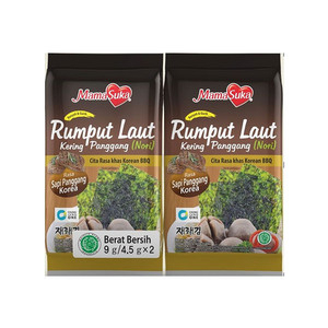 

Mamasuka Rumput Laut Rasa Korean BBQ 4,5 gr x 2's