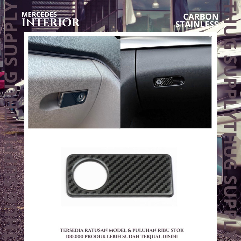 COVER HANDLE MERCEDES STORAGE BOX CARBON INTERIOR BENZ W204 W212 W205 COVER TRIM KARBON AMG ML A B C E CLASS MERCY KARBON C200 C300 E300 CONSOLE PANEL