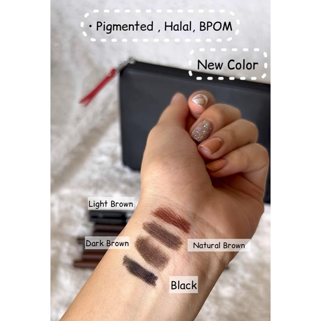 JUST MISS [BROW ARTIST PRO] Pensil Alis Plus Kuas Sikat Eyebrow Pencil Pigmented HALAL BPOM JUSTMISS DARK BROWN / LIGHT BROWN / BLACK / NATURAL BROWN