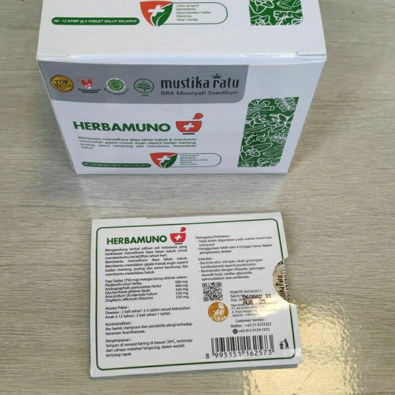 

HERBAMUNO MUSTIKA RATU ISI 12 KAPLET EXPAIRED 2025