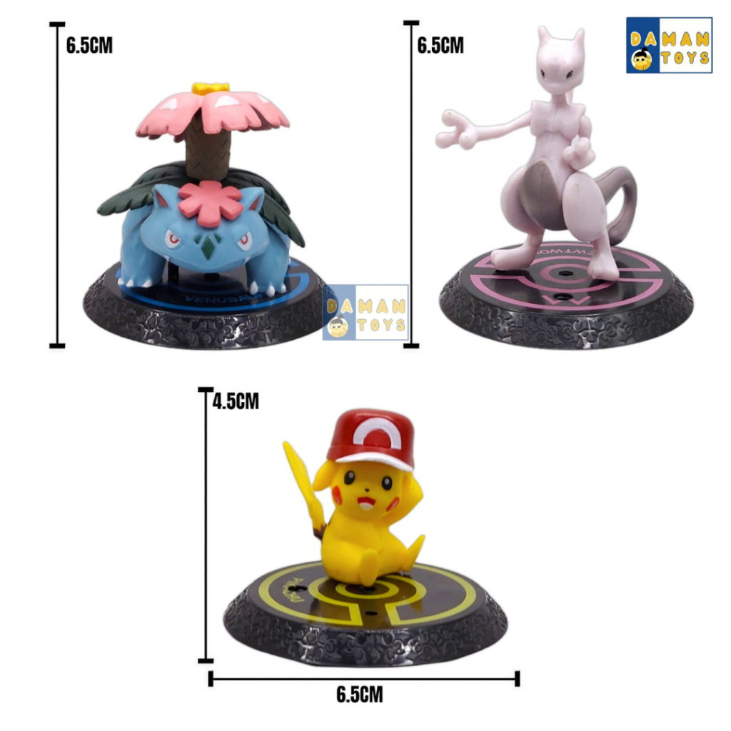 Mainan Action Figure Pokemon Legendaris Charizard Mewtwo Venusaur Blastoise