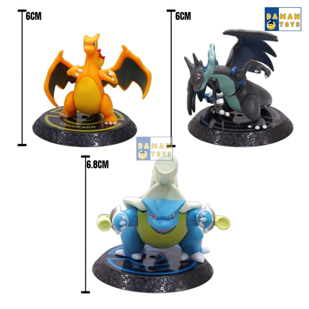 Mainan Action Figure Pokemon Legendaris Charizard Mewtwo Venusaur Blastoise