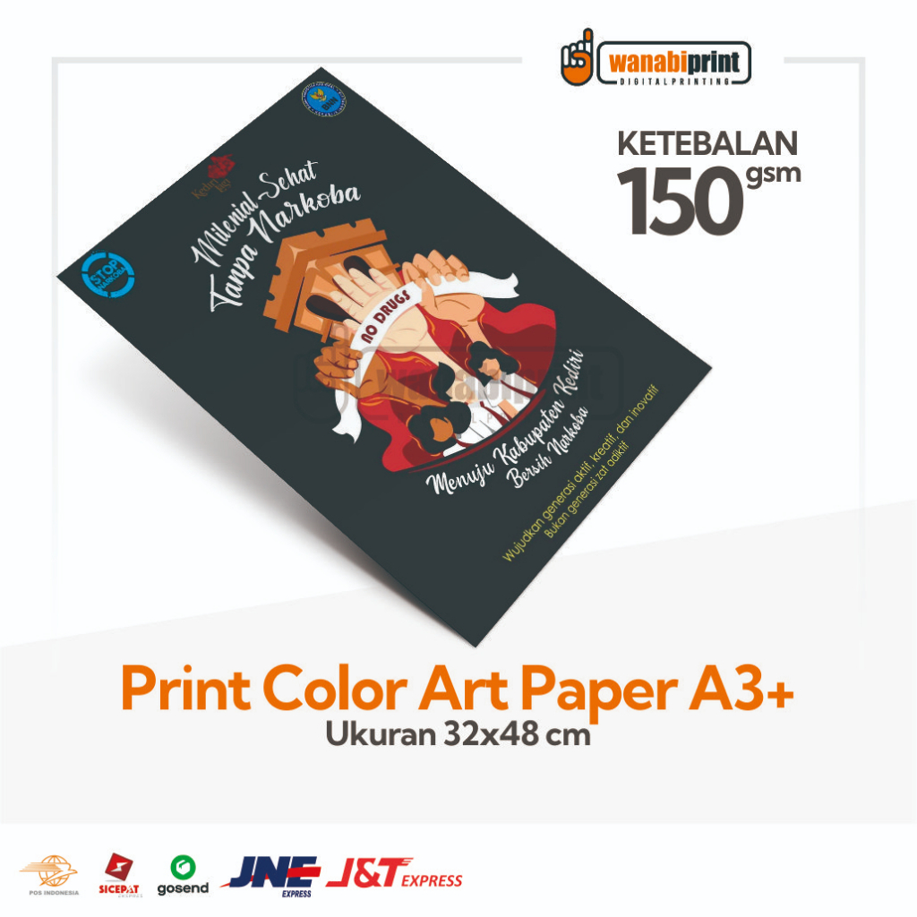 

Cetak Kertas Art Paper 150gr Undangan Poster Brosur Flyer Selebaran Warna Color Paper Ukuran A3+