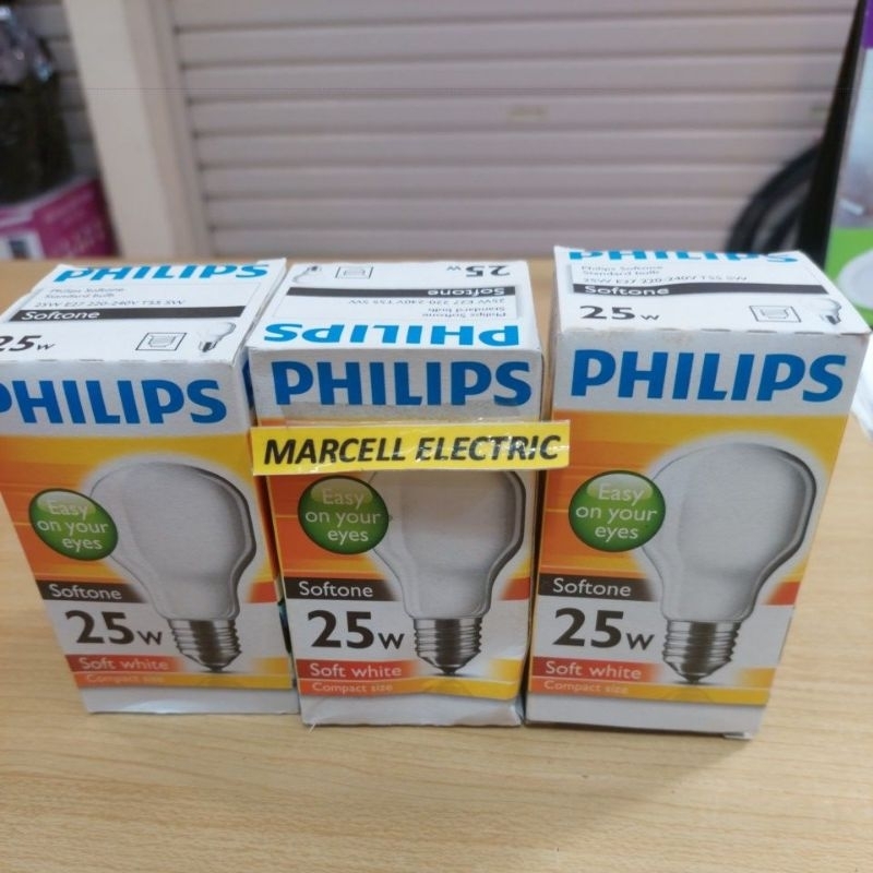 Lampu Softone Philips E27 60watt 40Watt 25Watt