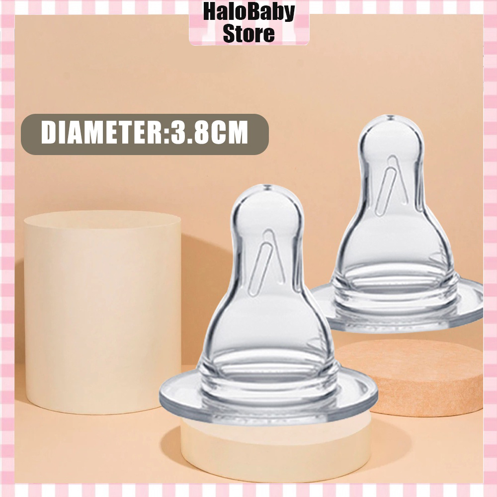 Halo Baby 3.8cm dot bayi bulat nipple dot bulat silicone slim neck pigeon