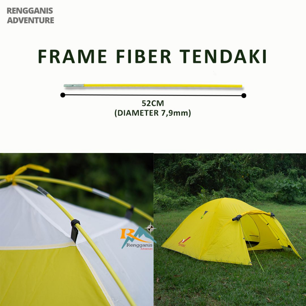 FRAME TENDA FIBER BATANGAN FRAME FIBERGLASS GREAT OUTDOOR HIKING CAMPING TIANG TENDA