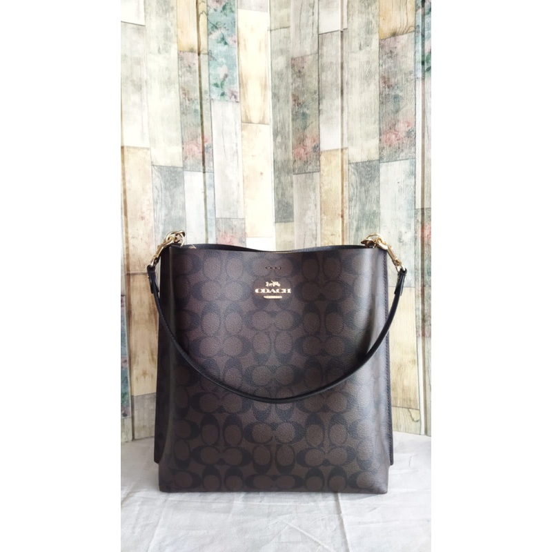 preloved Coach Signature Mollie Brown Black