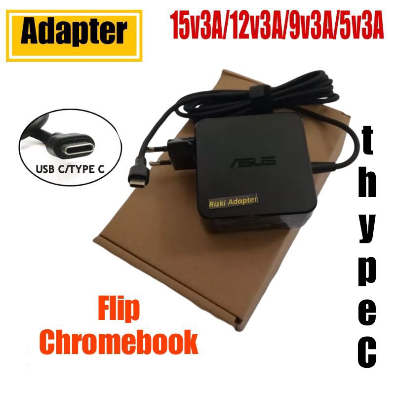 Asus - Charger Laptop Asus Chromebook Flip C213 C213S C213SA C213NA C213N C213SA-YS02 C223 C223N C223NA C423NA C423N C423 C214MA C214M C214 C434TA C434T C434