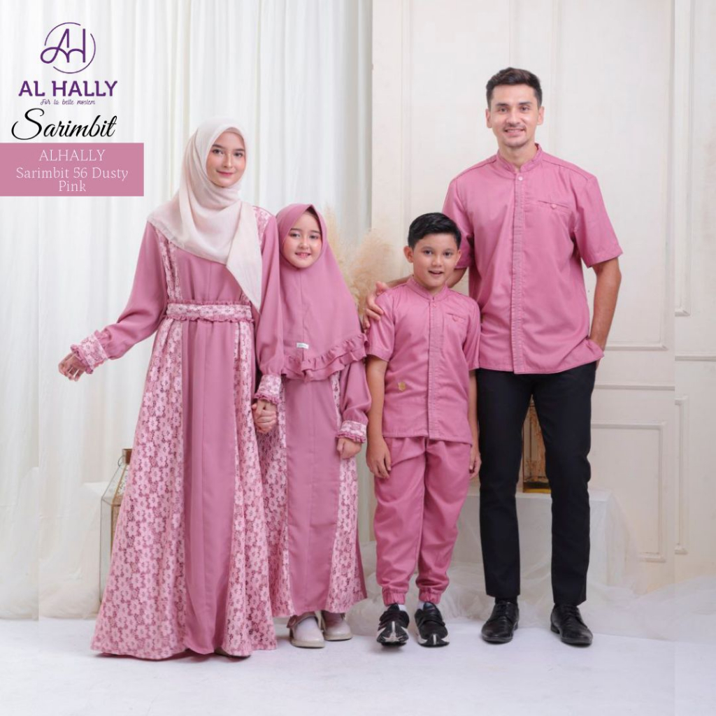 (COD) SARIMBIT KELUARGA ALHALLY SARIMBIT 56 DUSTY PINK || SAFIRA - SYAFI