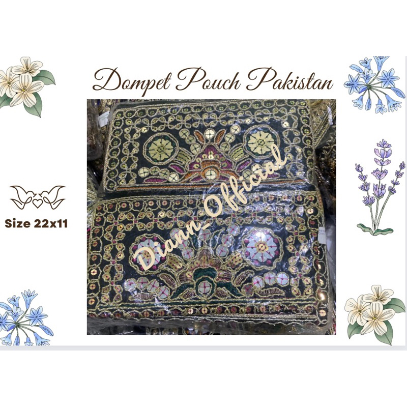 Dompet pouch pakistan ukuran 22x11 cm oleh2 haji &amp; umroh hanya 16.400