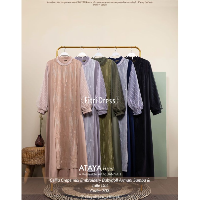 BerMus - Gamis Fitri Dress by Ataya Hijab Original/703-205