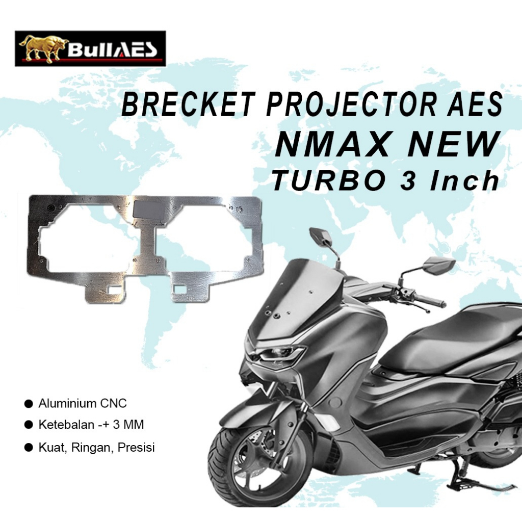 Brecket Retrofit Projector TURBO 3 Inch Segala Motor