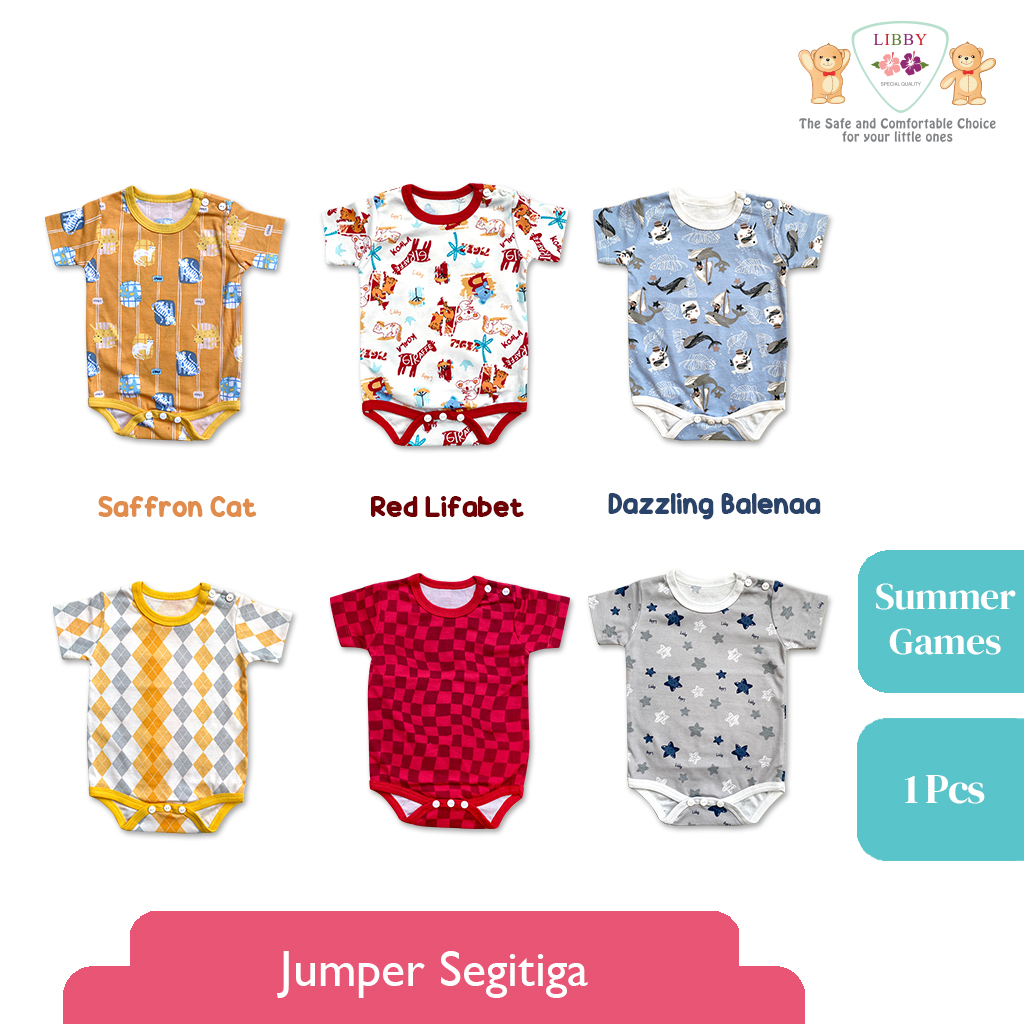 [Size Newborn NB] Libby Summer Games Jumper Pendek Segitiga